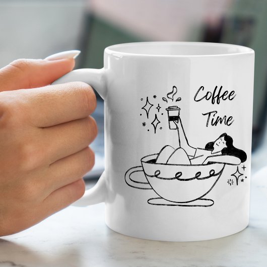 Zeit für den Kaffee - Einfache und stilvolle Tasse