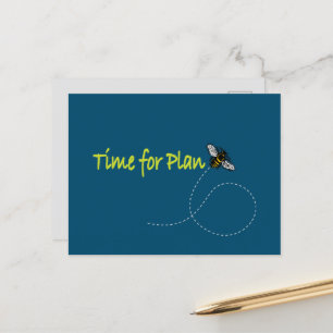 Zeit für den Plan Aquamarin BG Horizontale Postkar Postkarte