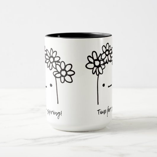 Zeit für den Schwarz-Weiß-Illustrationsstrom im Fr Tasse (Zentrum)