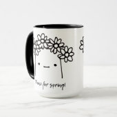 Zeit für den Schwarz-Weiß-Illustrationsstrom im Fr Tasse (Vorderseite Links)