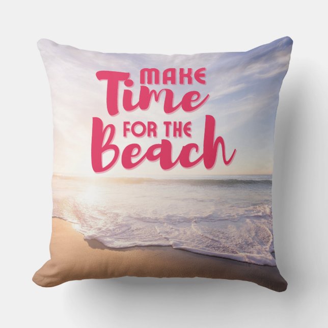 Zeit für den Strand Kissen (Vorderseite)