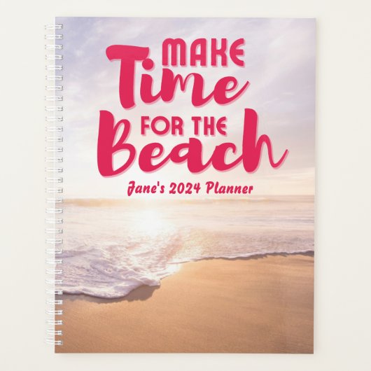 Zeit für den Strand Personalisiert machen Planer (Vorderseite)