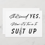 Zeit für den Träger zum Anzug von lustigen Skripte Einladung (Vorne/Hinten)