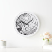 Zeit für die Balance Yin Yang Farbuhr Große Wanduhr (Zuhause)