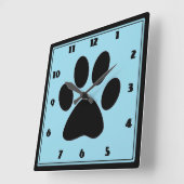 Zeit für die Begleiter: Light Blue Pawprint Uhr (Winkel)