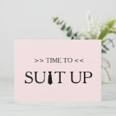 Zeit für die Einladung zu einem weißen Hintergrund (Stehend Vorderseite)