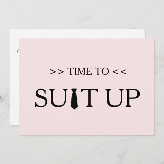 Zeit für die Einladung zu einem weißen Hintergrund (Vorne/Hinten)