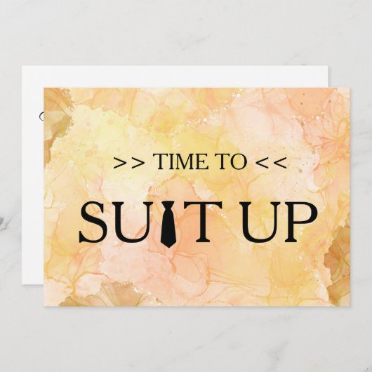 Zeit für die Einladung zu einem weißen Hintergrund (Vorne/Hinten)