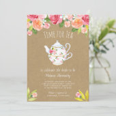 Zeit für die Einladung zur Teebauer-Dusche (Stehend Vorderseite)