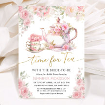 Zeit für die elegante rosa florale Brautparty
