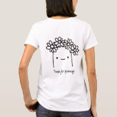 Zeit für die Frühjahrshärtung mit Blume am Kopf T-Shirt (Rückseite)