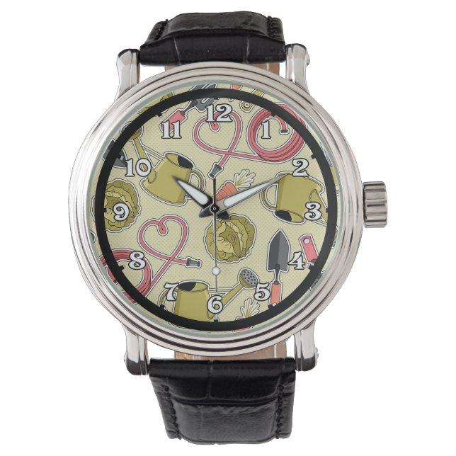 Zeit für die Gartenbeobachtung Armbanduhr (Vorderseite)