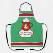Zeit für die gesamte Print-Schürze mit Hot Chocola Schürze (Vorderseite)