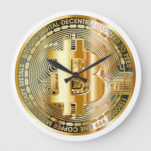 Zeit für die Höhen und Tiefen: Ein Bitcoin Große Wanduhr (Vorderseite)