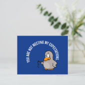 Zeit für die jährliche Überprüfung der Mitarbeiter Postkarte (Stehend Vorderseite)