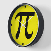 Zeit für die Pi-Wall-Uhr mit schwarzem Holzrahmen Uhr (Winkel)