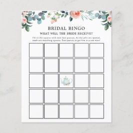 Zeit für die Tea Bridal Bingo Game Card