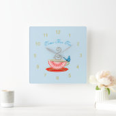 Zeit für die Tee-Niedliche Uhr (Zuhause)