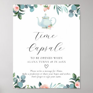 Zeit für die Unterzeichnung einer Tea Time Kapsel Poster