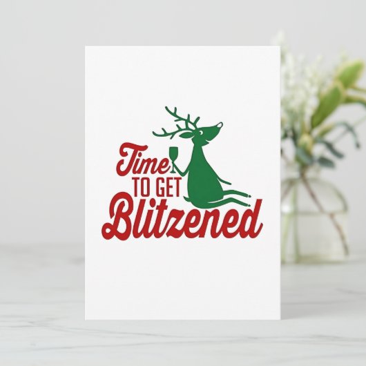 Zeit für die Weihnachtsfeier Einladung (Stehend Vorderseite)