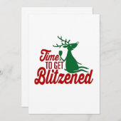 Zeit für die Weihnachtsfeier Einladung (Vorne/Hinten)