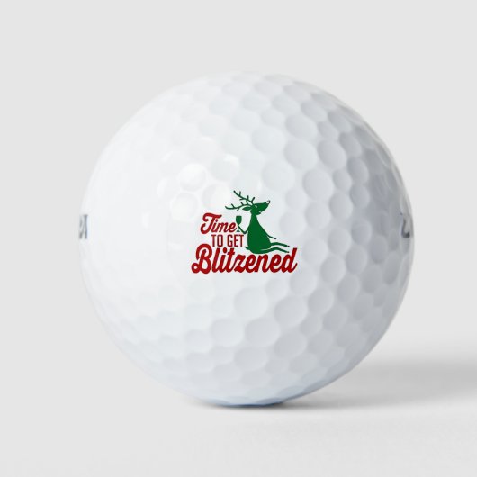 Zeit für die Weihnachtsfeier Golfball (Vorderseite)