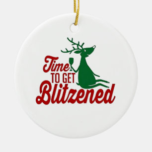 Zeit für die Weihnachtsfeier Keramik Ornament