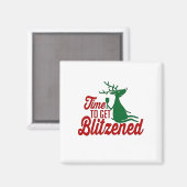 Zeit für die Weihnachtsfeier Magnet (Vorderseite/Rückseite)