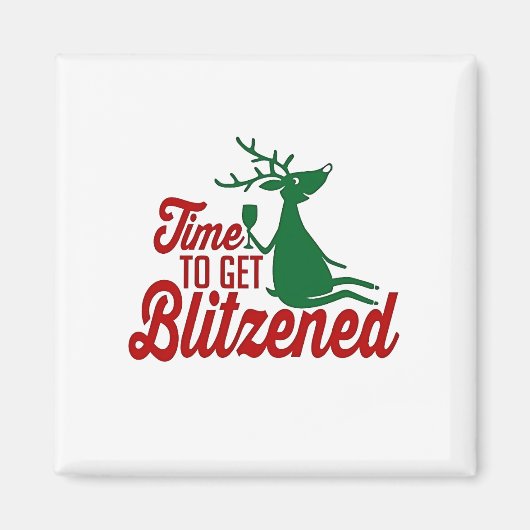 Zeit für die Weihnachtsfeier Magnet (Vorne)