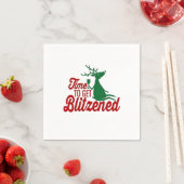 Zeit für die Weihnachtsfeier Serviette (Beispiel)