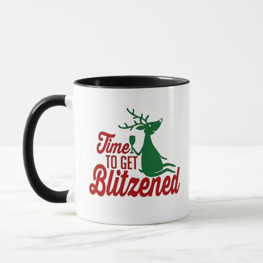 Zeit für die Weihnachtsfeier Tasse (Links)
