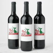 Zeit für die Weihnachtsfeier Weinetikett (Flaschen)