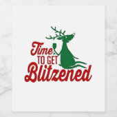 Zeit für die Weihnachtsfeier Weinetikett (Einzelnes Label)