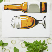 Zeit für ein Bier-Küchentuch Geschirrtuch (Gefaltet)