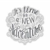 Zeit für ein neues Abenteuer Aufkleber (Vorderseite)