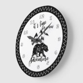 Zeit für ein neues Abenteuer Bärenuhr Große Wanduhr (Winkel)