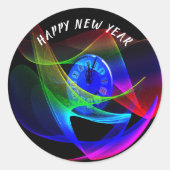 Zeit für ein Silvester-Party Runder Aufkleber (Vorderseite)