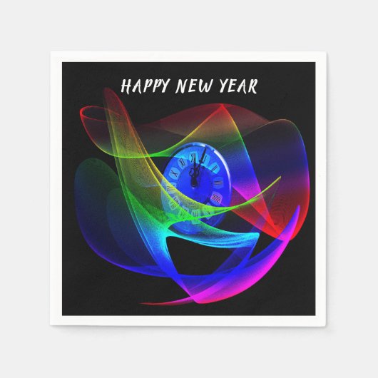 Zeit für ein Silvester-Party Serviette (Vorderseite)