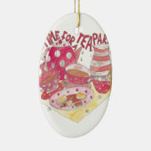 Zeit für ein Tee-Party Keramikornament (Rechts)