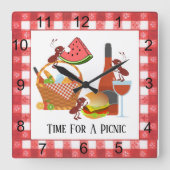 Zeit für eine akryllische Uhr auf dem Picnic Squar (Vorderseite)