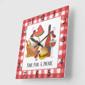 Zeit für eine akryllische Uhr auf dem Picnic Squar (Winkel)