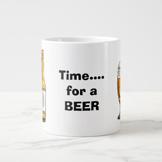 Zeit für eine BEER-Tasse Jumbo-Tasse (Vorderseite)