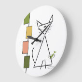 Zeit für eine Cat-Schwanz-Uhr Große Wanduhr (Winkel)