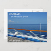 Zeit für eine Kreuzfahrt...Save the Date Ankündigungspostkarte (Vorne/Hinten)