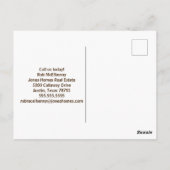 Zeit für eine neue Zuhause Real Anwesen Werbung Postkarte (Rückseite)