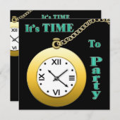 ZEIT FÜR EINE PARTY EINLADUNG - SEHEN (Vorne/Hinten)