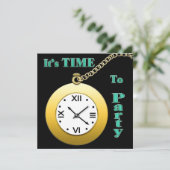 ZEIT FÜR EINE PARTY EINLADUNG - SEHEN (Stehend Vorderseite)