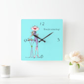 Zeit für eine Touch herauf Frauen-Spaßuhr Quadratische Wanduhr (Zuhause)