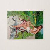 Zeit für einen Ausflug - Retro Button-Up Girl Puzzle (Horizontal)