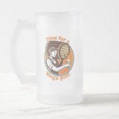 Zeit für einen Megapitt Mattglas Bierglas (Links)